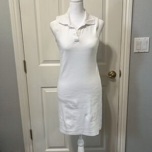 Brandy Melville White Collared Dress One Size
